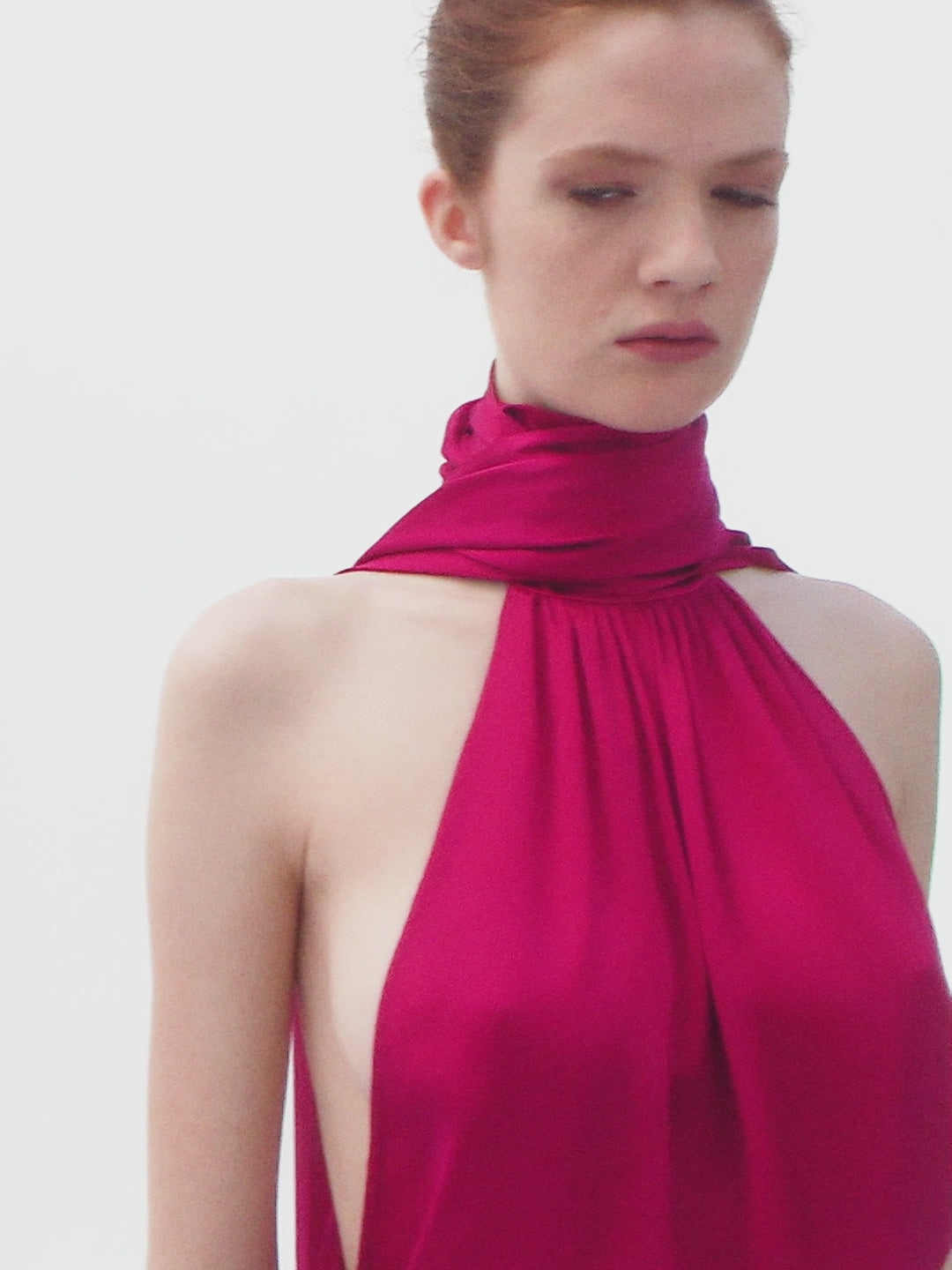 PINK SLEEVELESS BLOUSE IN SILK