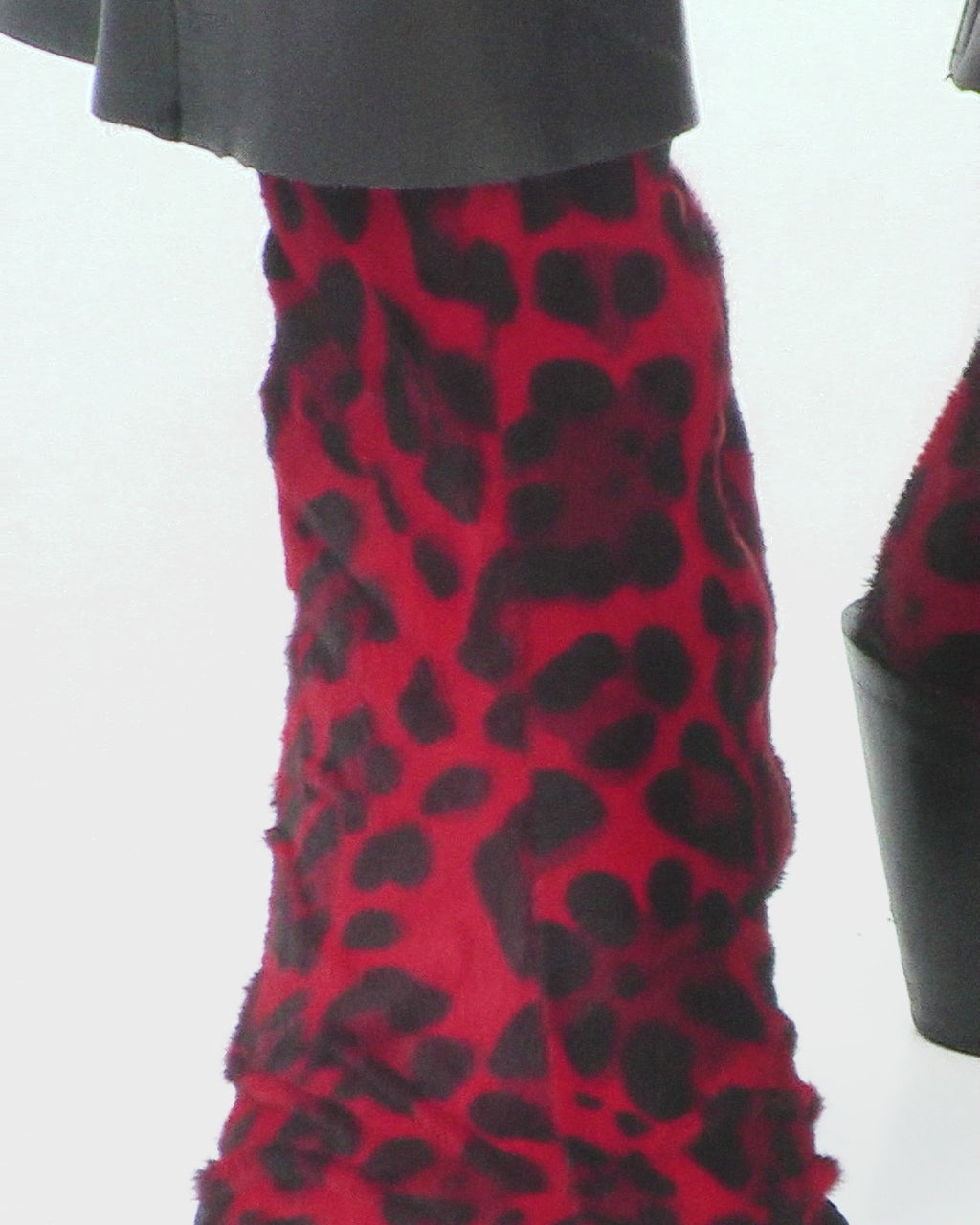 ANKLE BOOTS IN COWHIDE IN RED LEOPARD CAVALLINO LEATHER