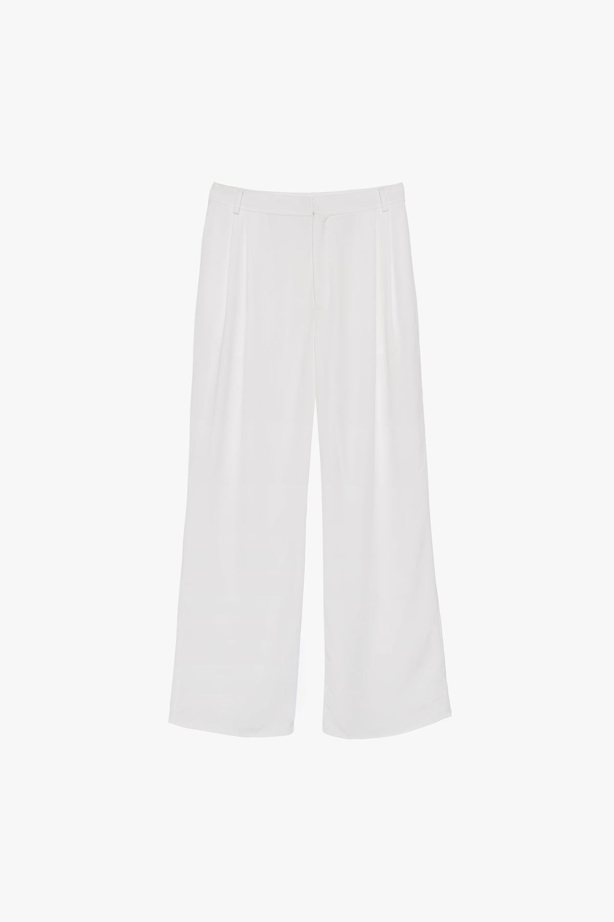 High-waisted Tailored Pants in white — detail view